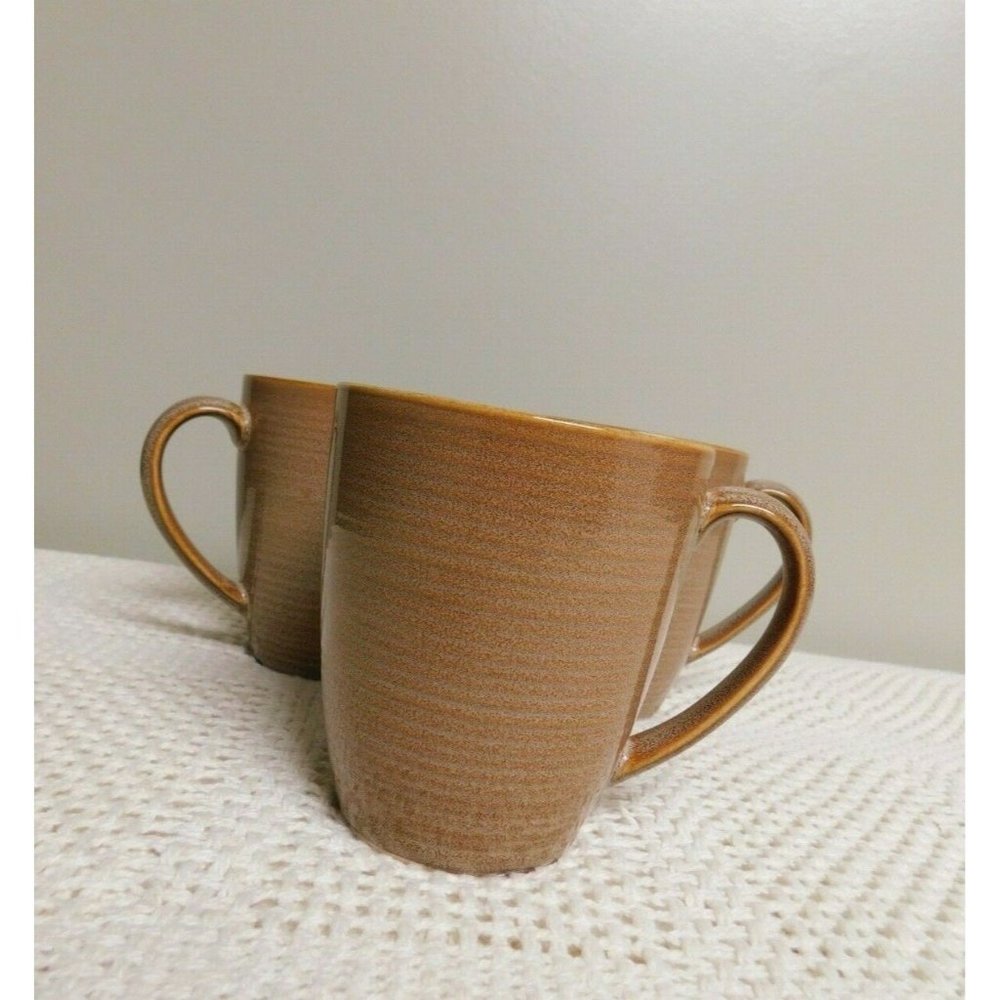 Sango Roma Caramel Stoneware Coffee Tea Mugs Cups Lot of 3